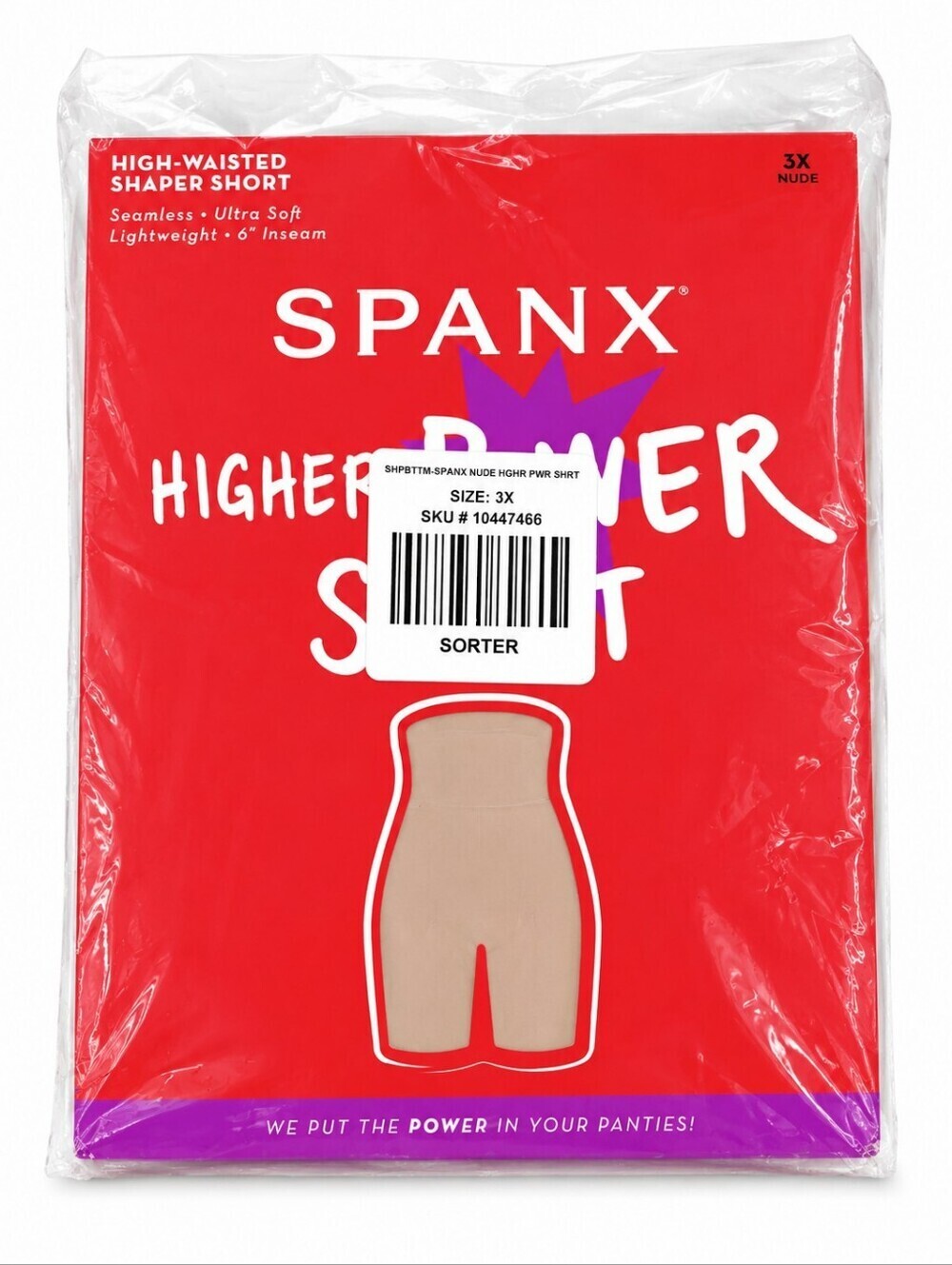 SPANX Higher Power Short 3x Nude High-Waisted Shapewear Shorts NWT